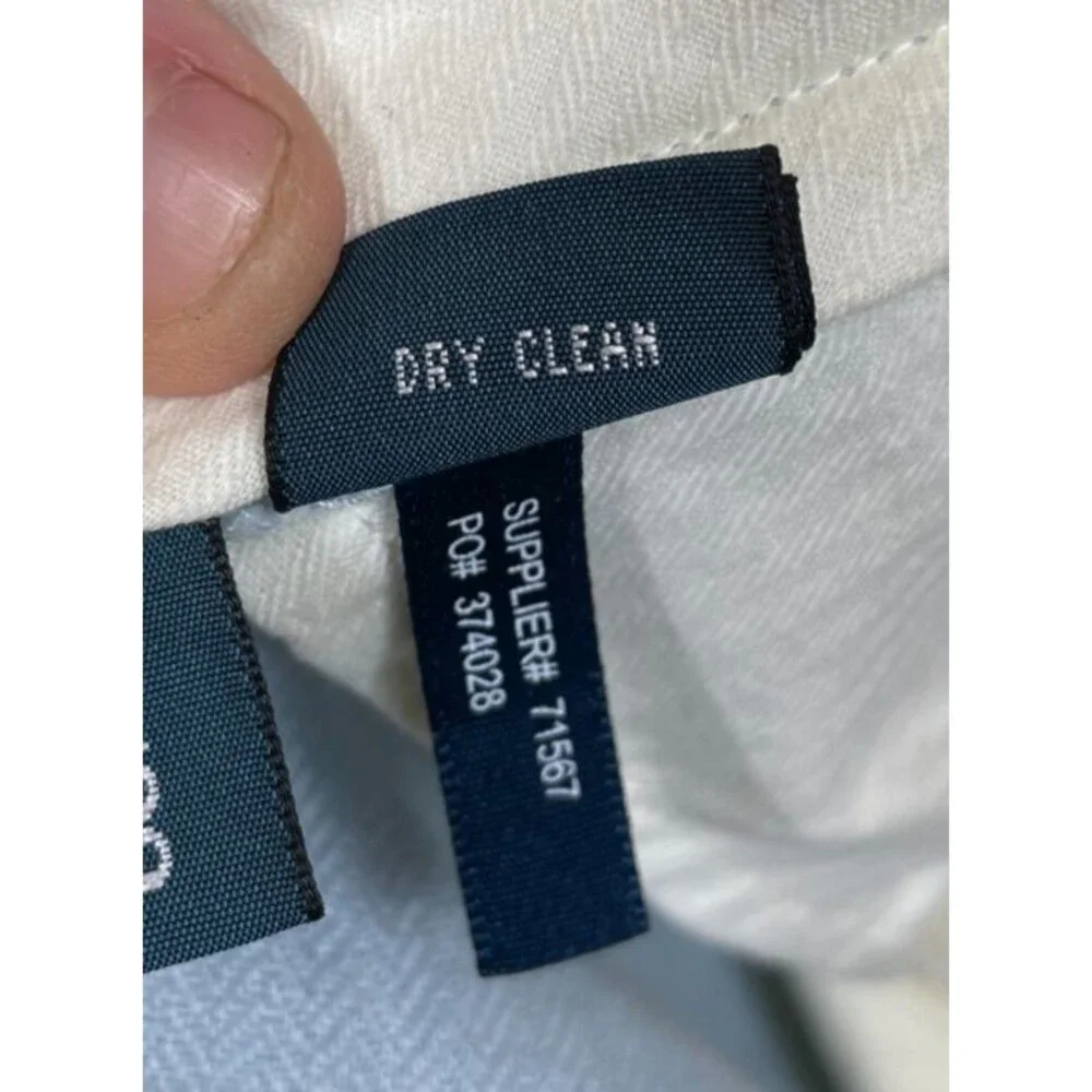 Vintage Polo Ralph Lauren Linen Pants 34x31 Light Blue Herringbone Trousers Read